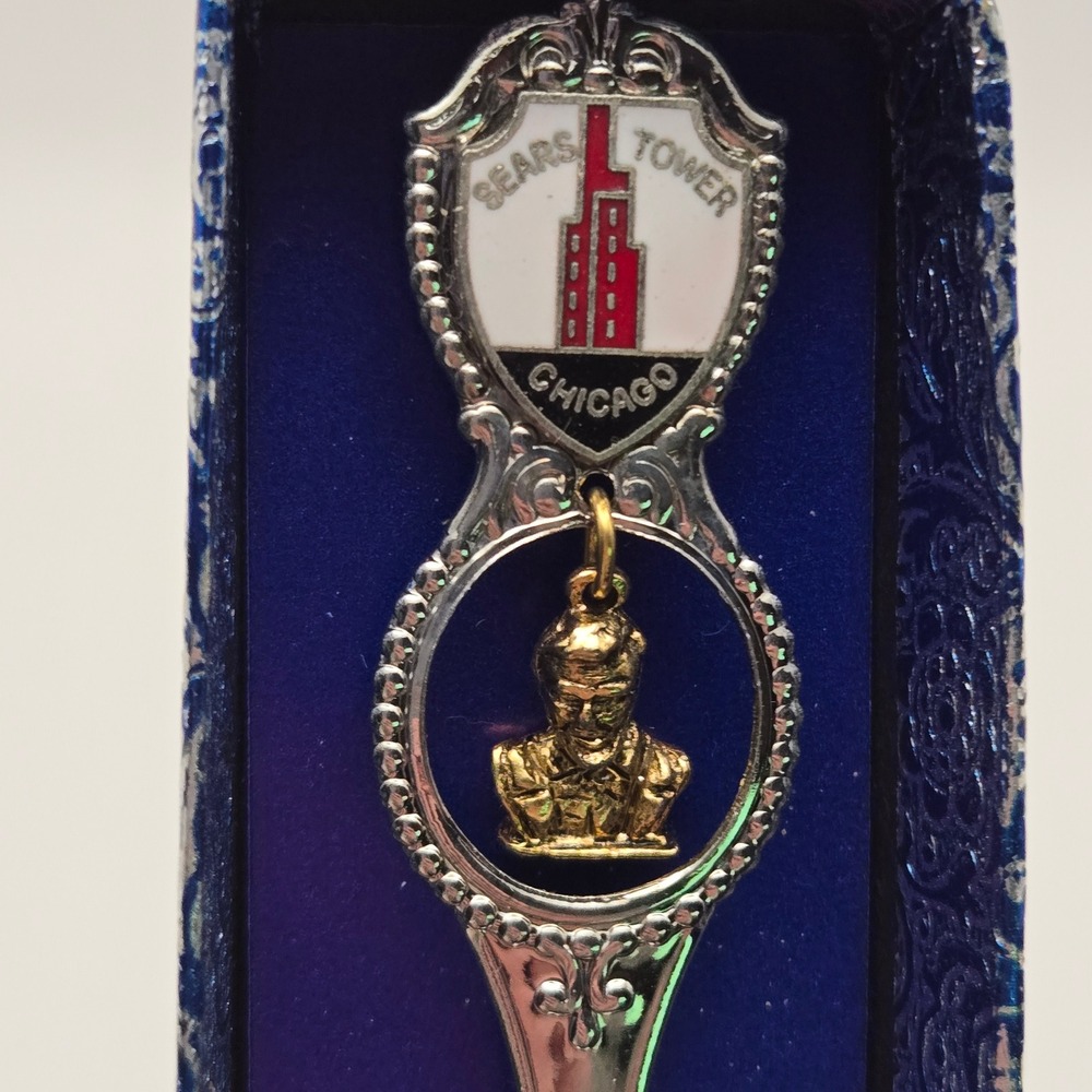 Sears Tower Lincoln Illinois Souvenir Spoon Vintage Travel